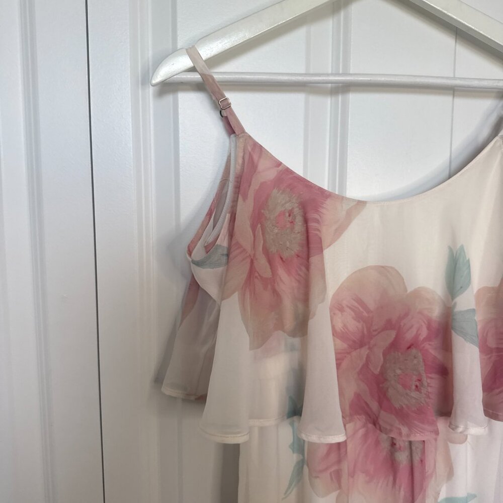 Show Me Your Mumu Caitlin Ruffle Maxi Dress Flowy Boho Fairy Bridesmaid Bridal S - Picture 4 of 15